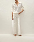 Ondina Rugby Polo - Marcia Pointelle Vintage White