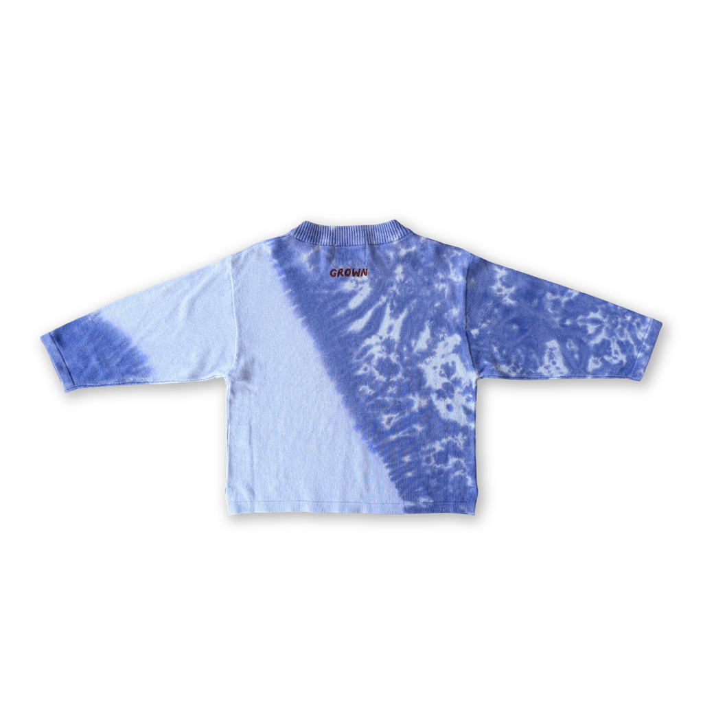 Organic Knitted Tie Dye LS Tee - Pacific