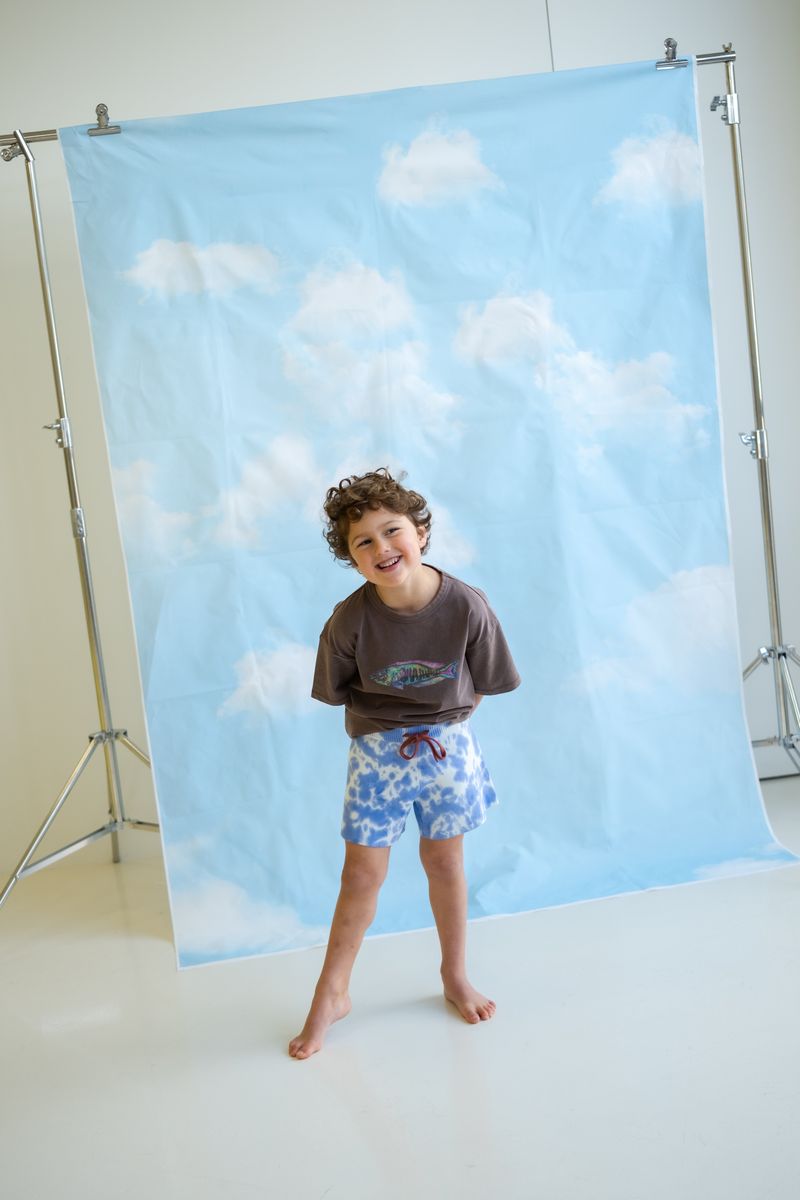 Organic Tie Dye Milano Shorts - Pacific
