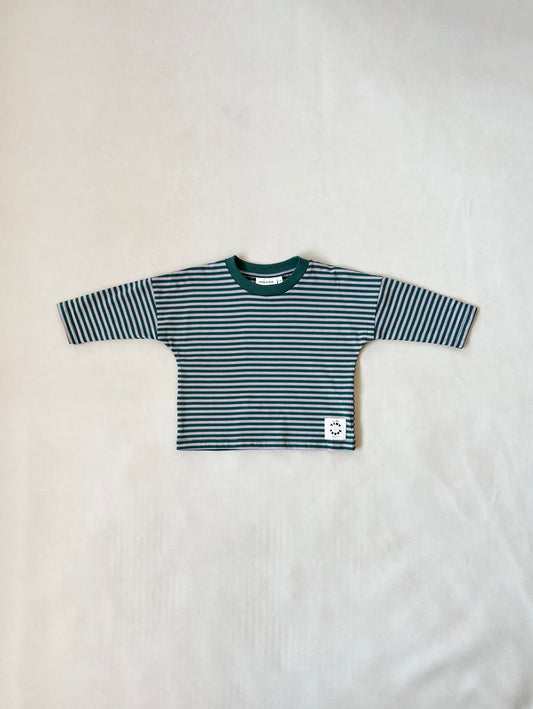 Penn Stripe LS Tee - Forest Stripe