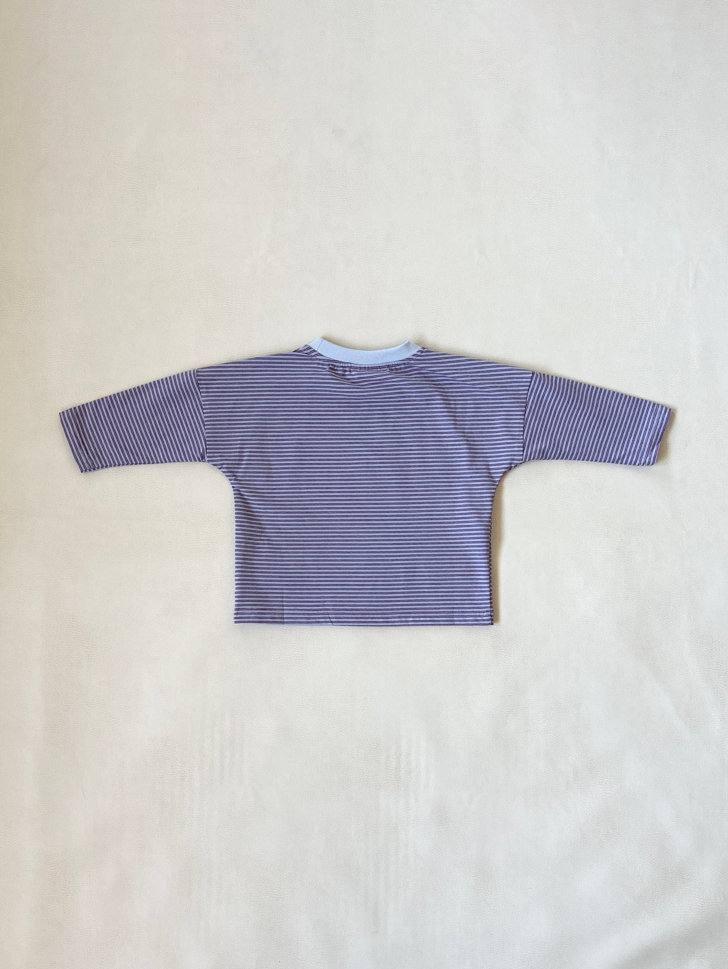 Penn Stripe LS Tee - Blue/Maroon Stripe