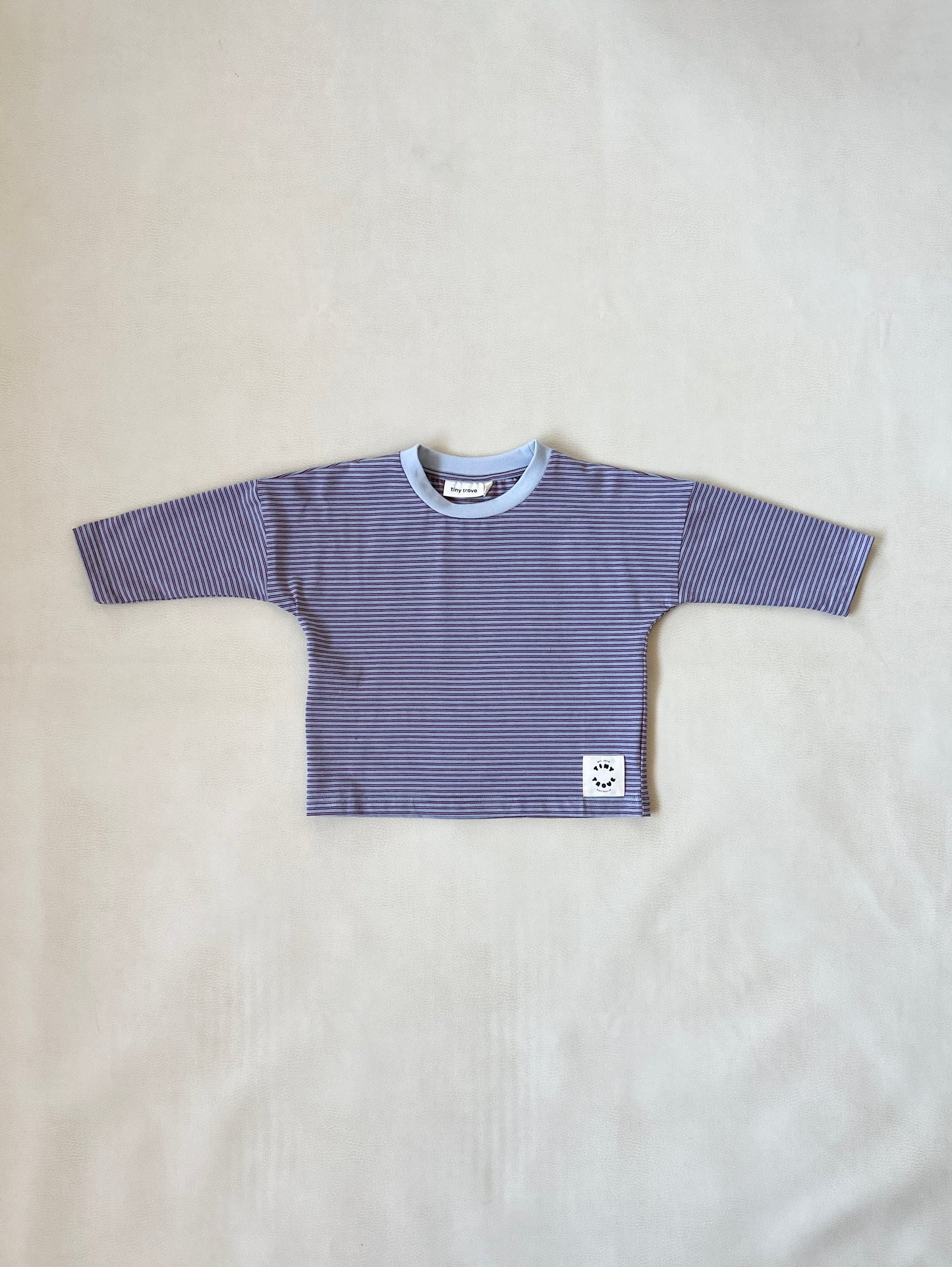 Penn Stripe LS Tee - Blue/Maroon Stripe