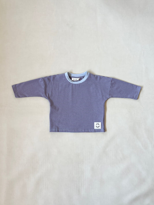 Penn Stripe LS Tee - Blue/Maroon Stripe