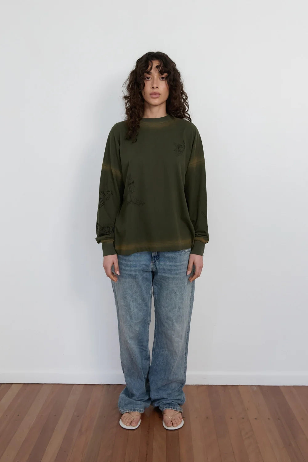 Cupid Long Sleeve Top - Khaki