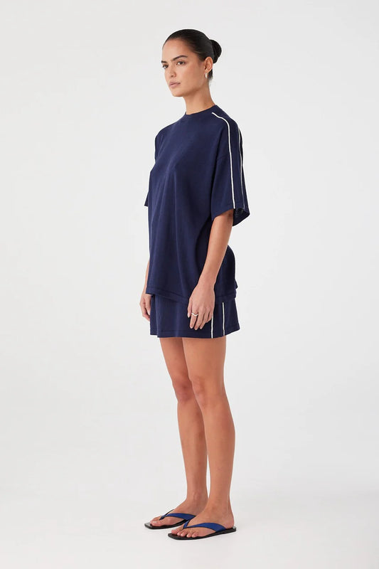 Pippa Oversized Tee- Navy