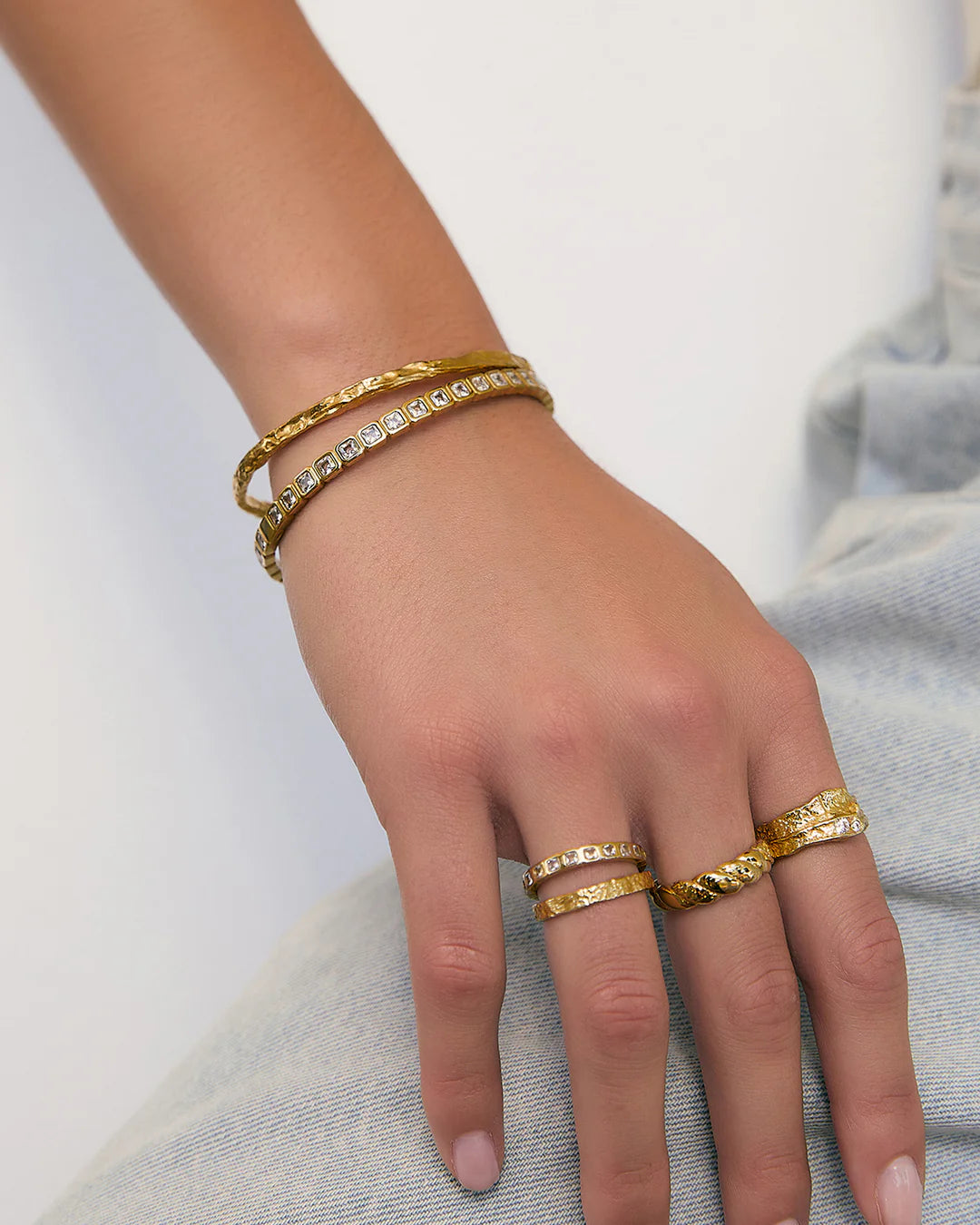 Quinn Gold Ring - Stone