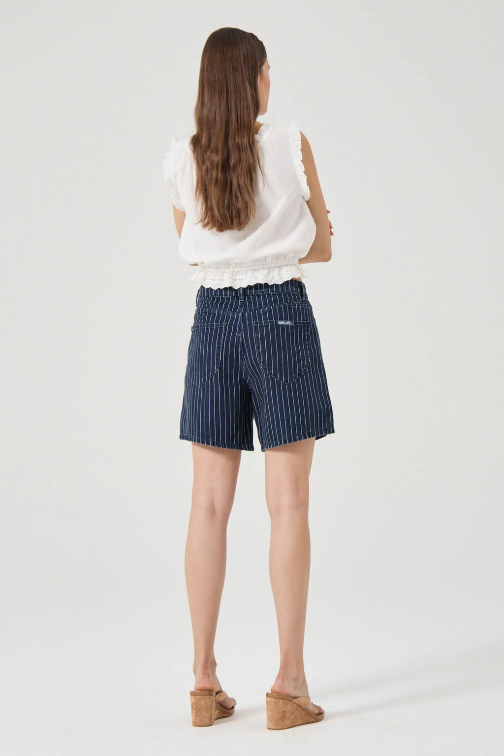 90's Relaxed Short - Indigo Stripe