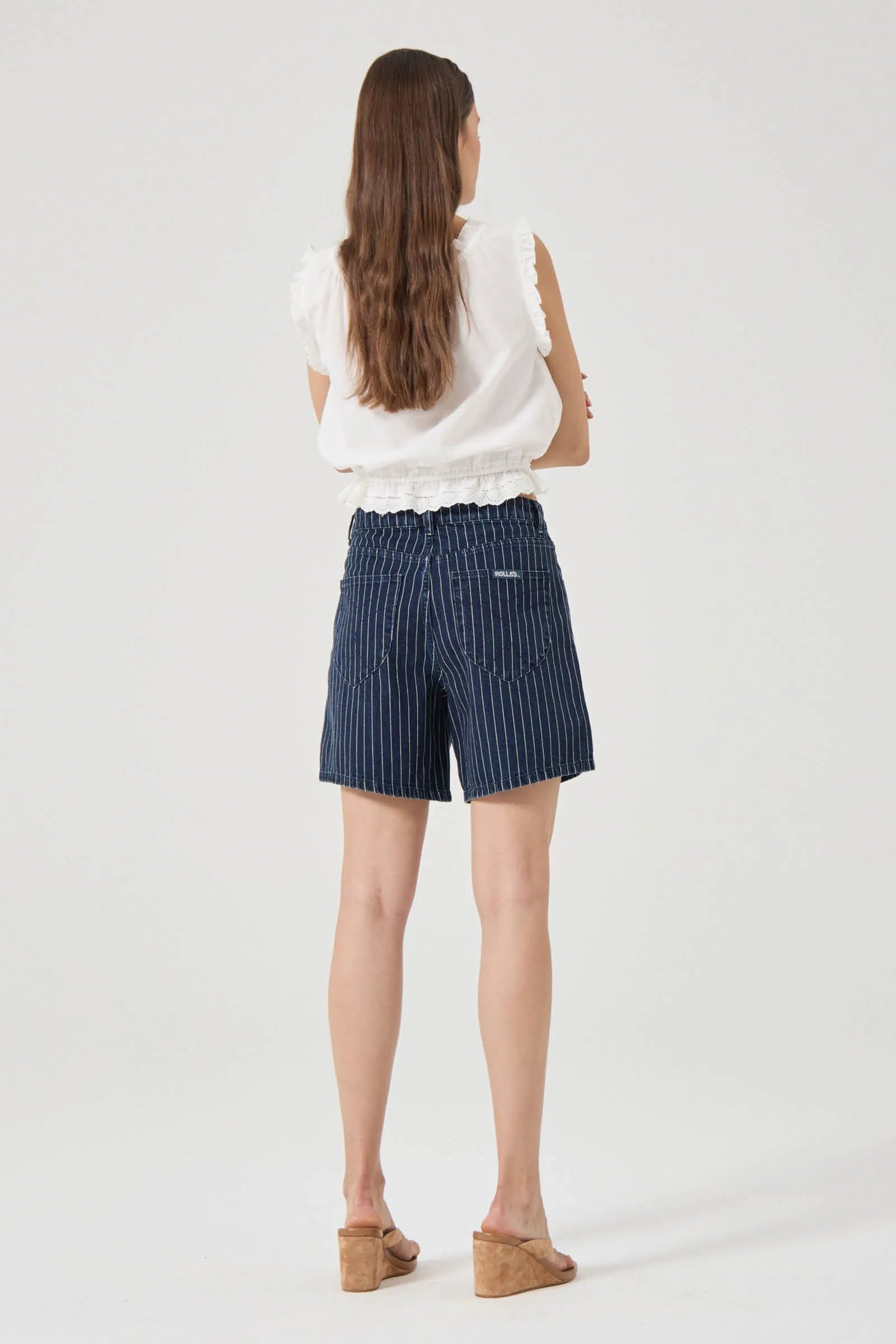 90's Relaxed Short - Indigo Stripe