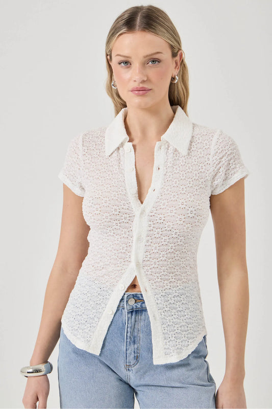 Daisy Lace Short Sleeve Shirt