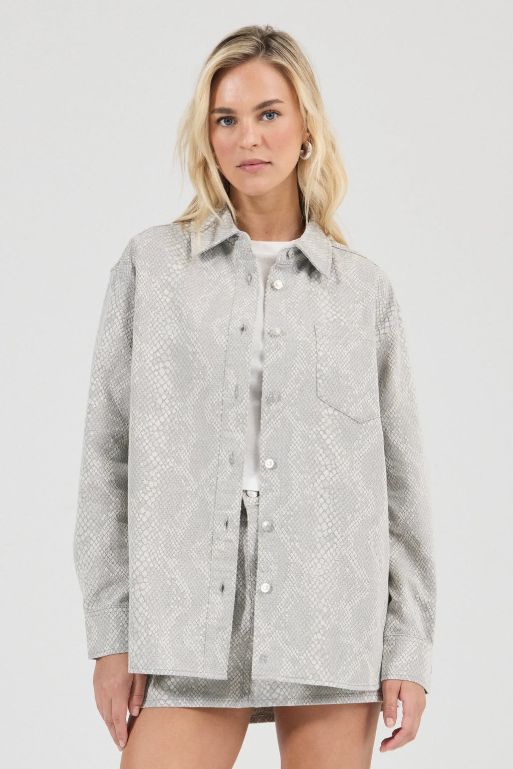 Drift Oversized Denim Shirt- Python