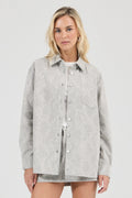 Drift Oversized Denim Shirt- Python