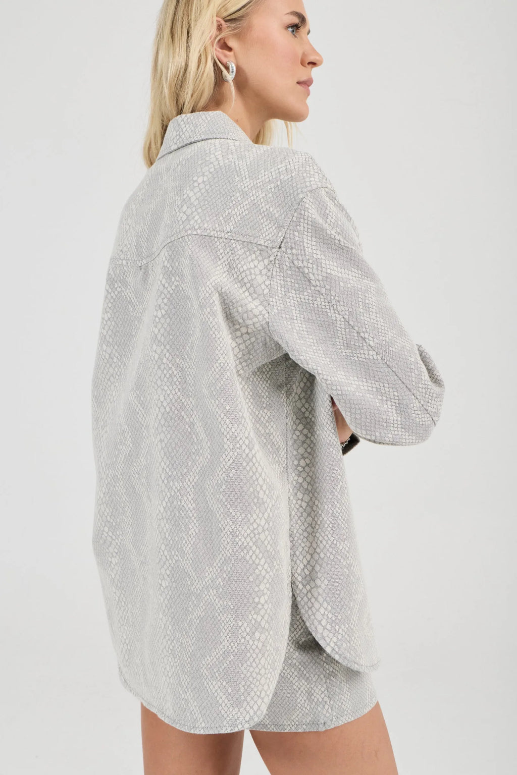 Drift Oversized Denim Shirt- Python