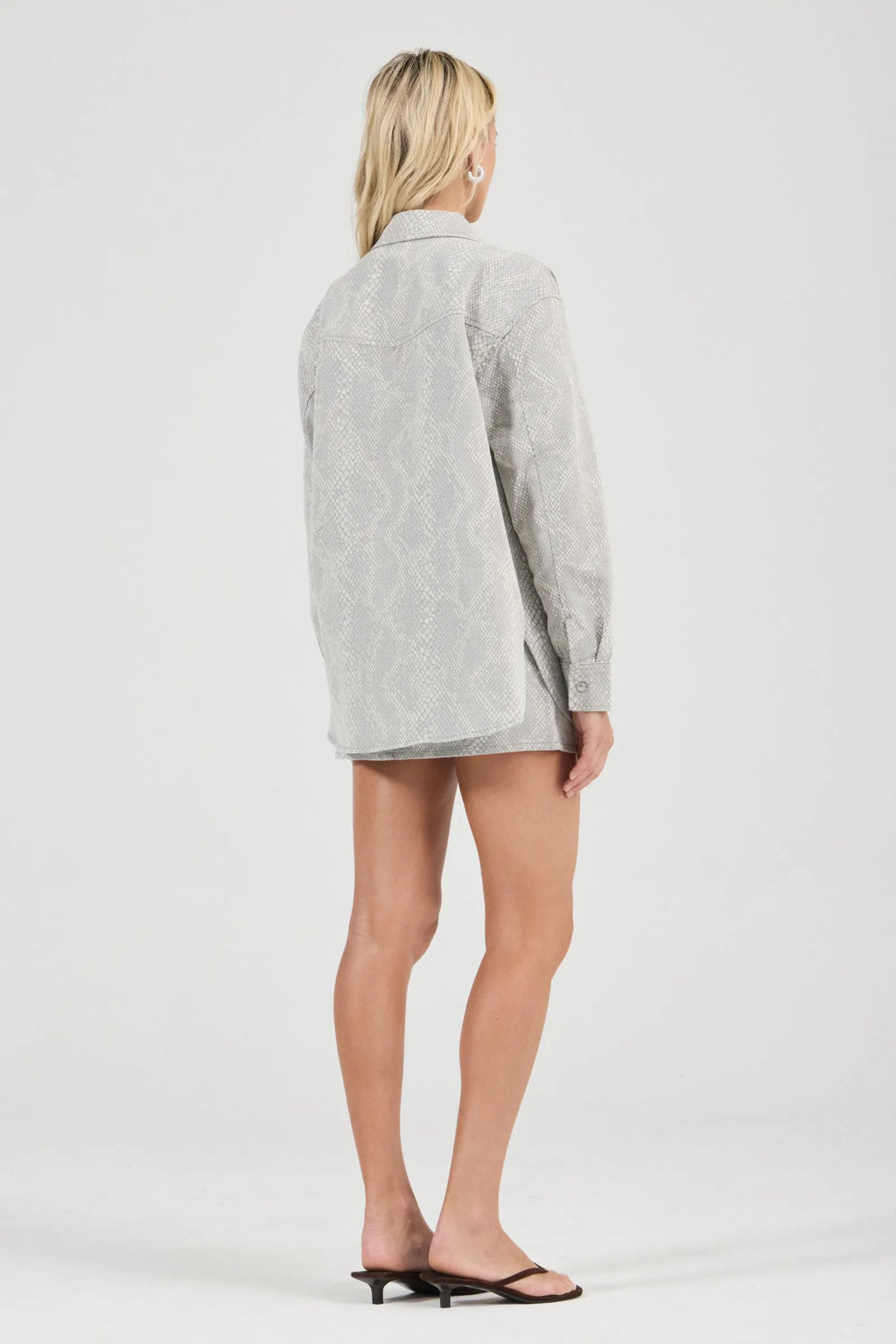 Drift Oversized Denim Shirt- Python