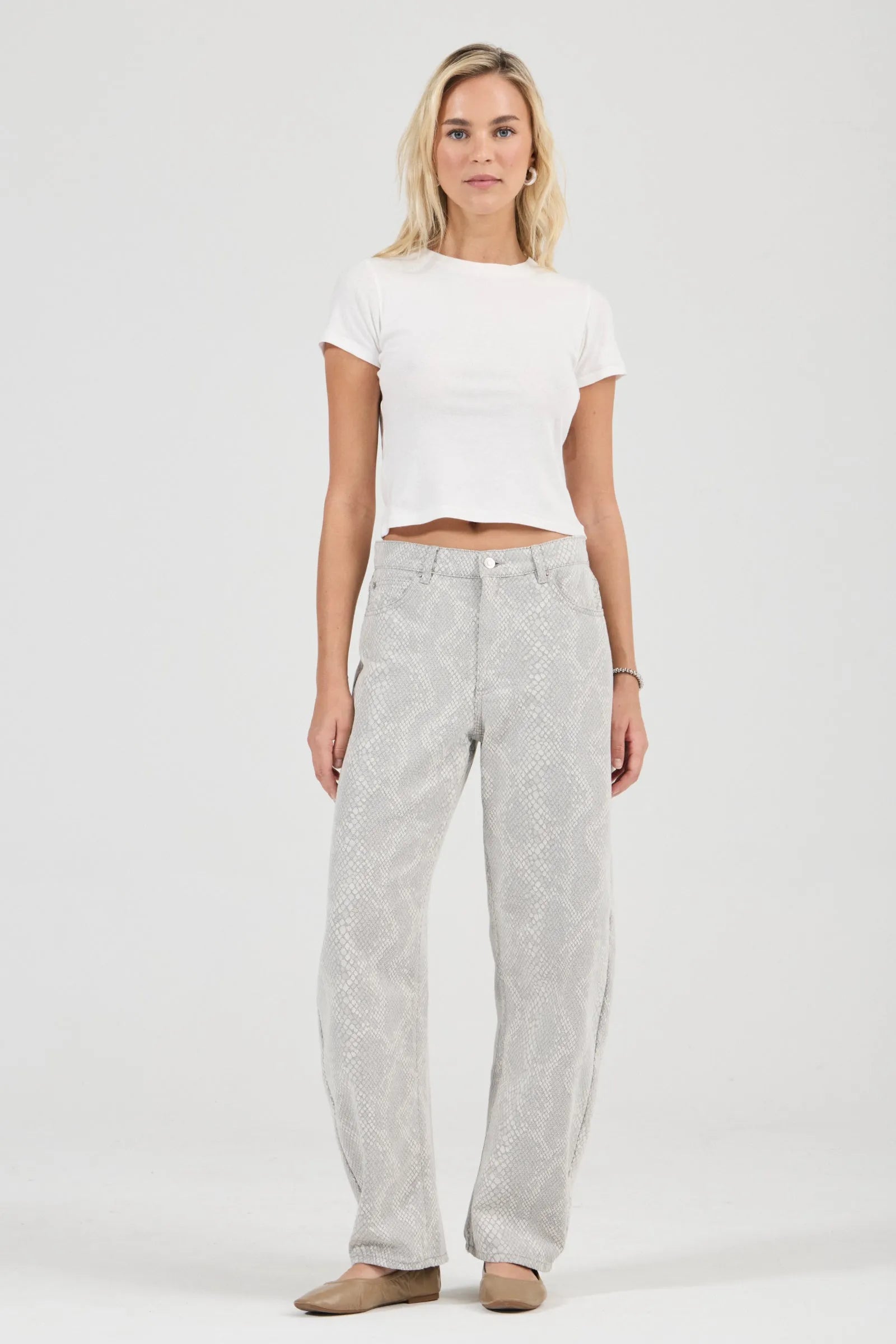 Arc Barrel Jean Long- Python