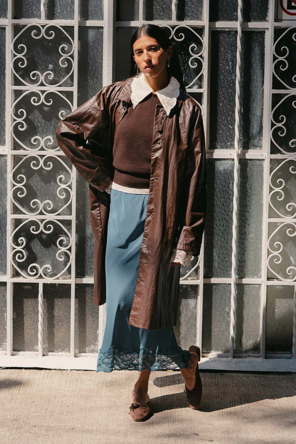 Marlow Coated Trench Coat