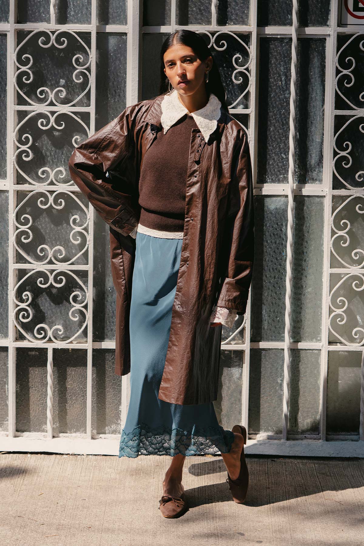 Marlow Coated Trench Coat