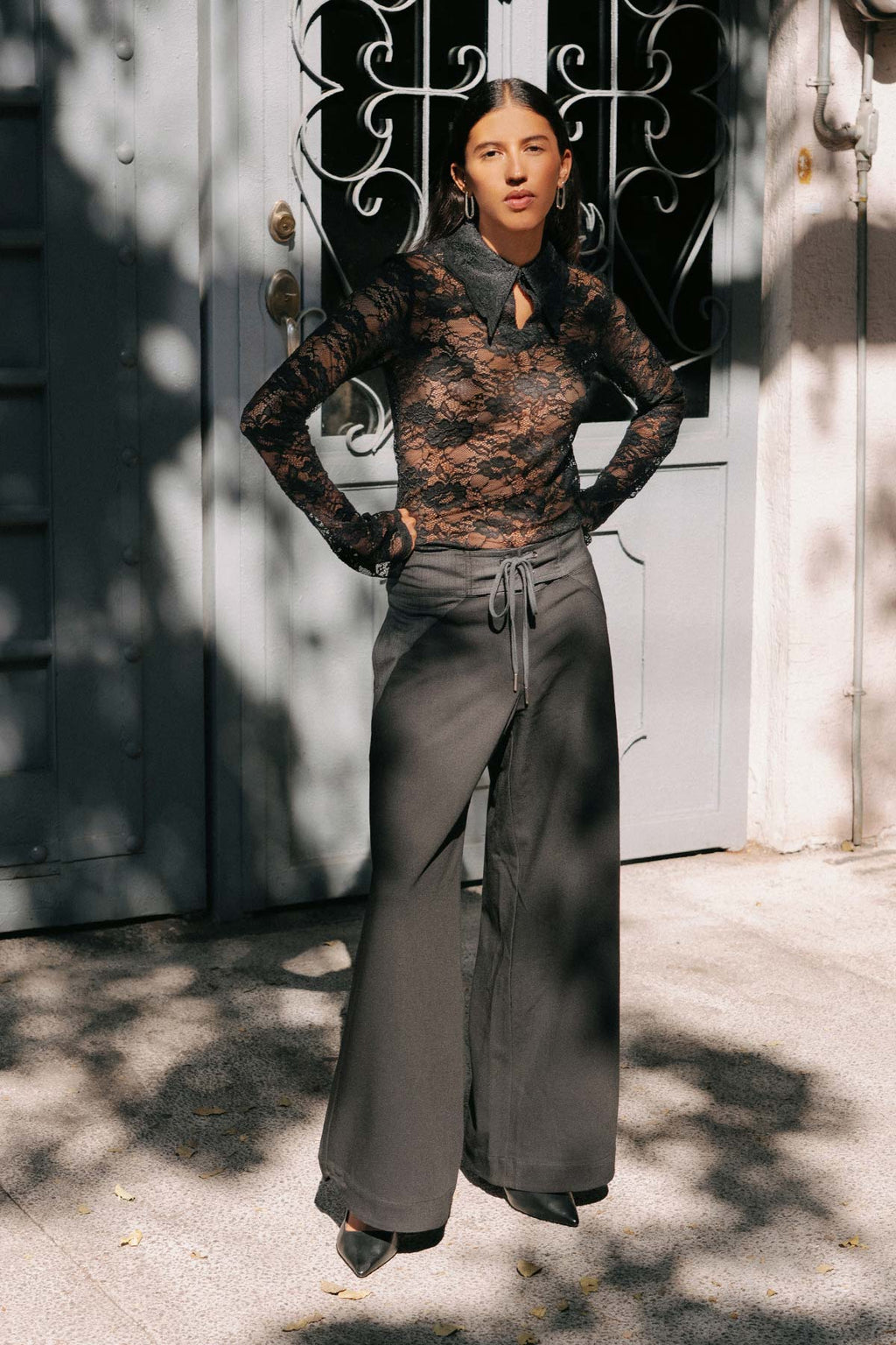 Charlotte Rose Lace Top - Noir