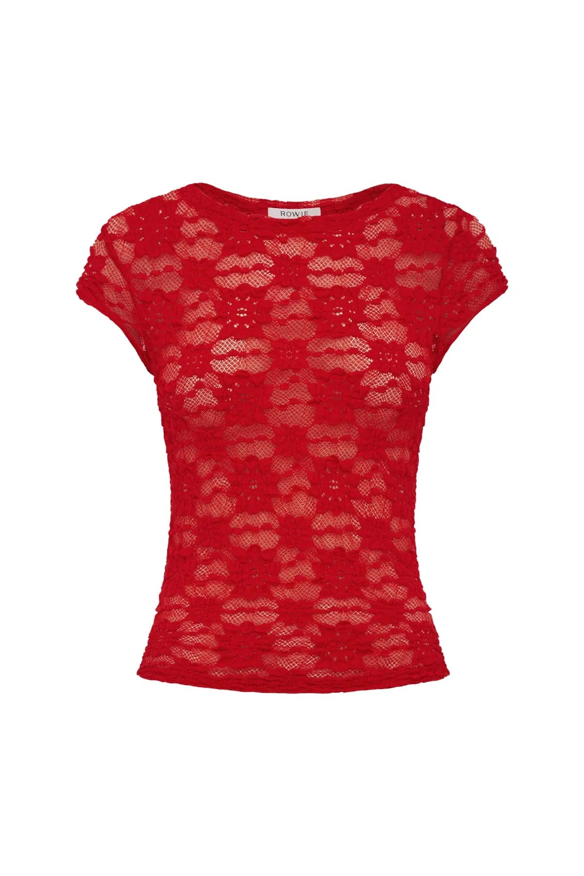 Galo Sunflower Lace Tee- Flame Red