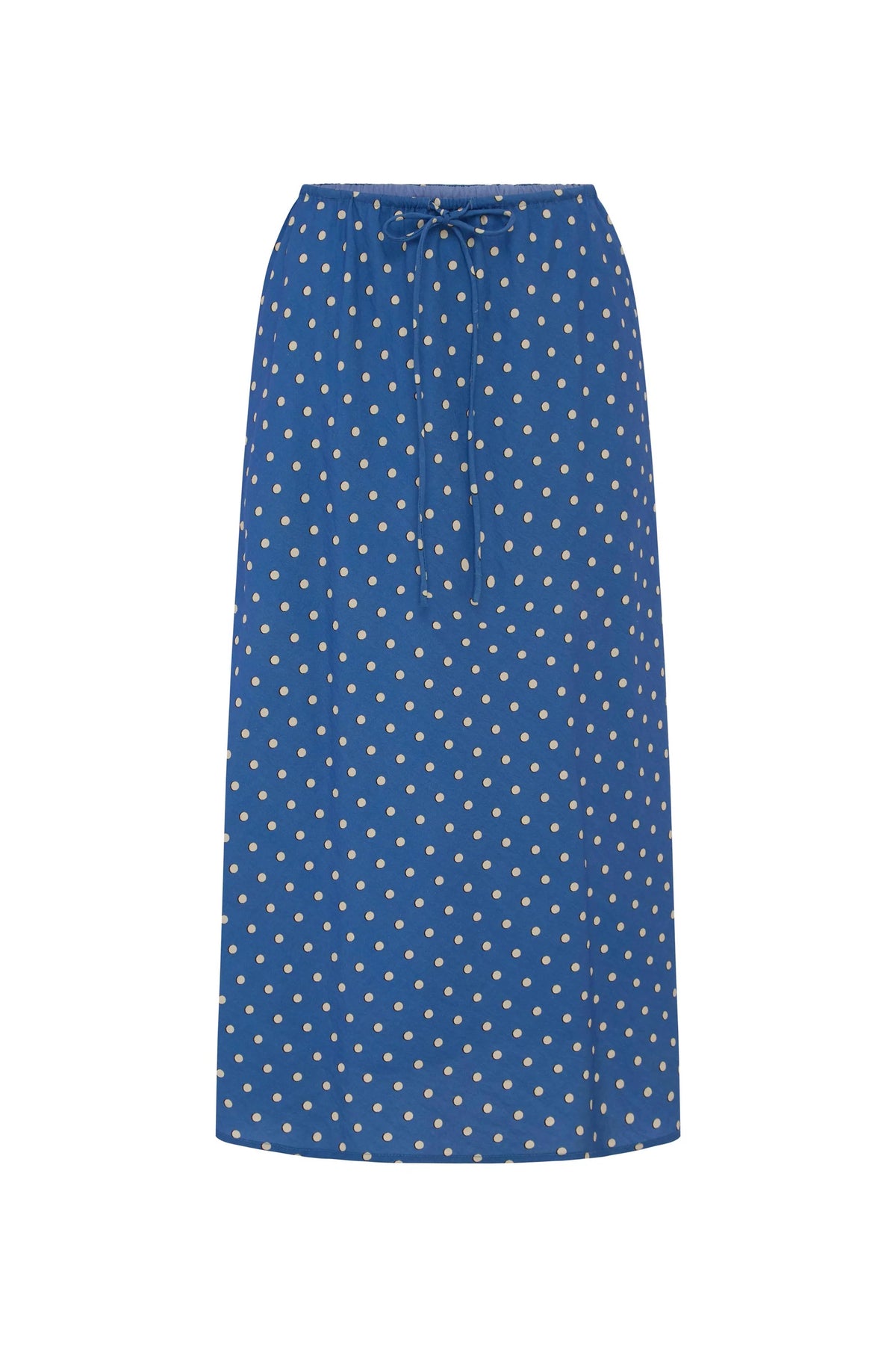 Frannie Silk Midi Skirt- Cornflower Blue
