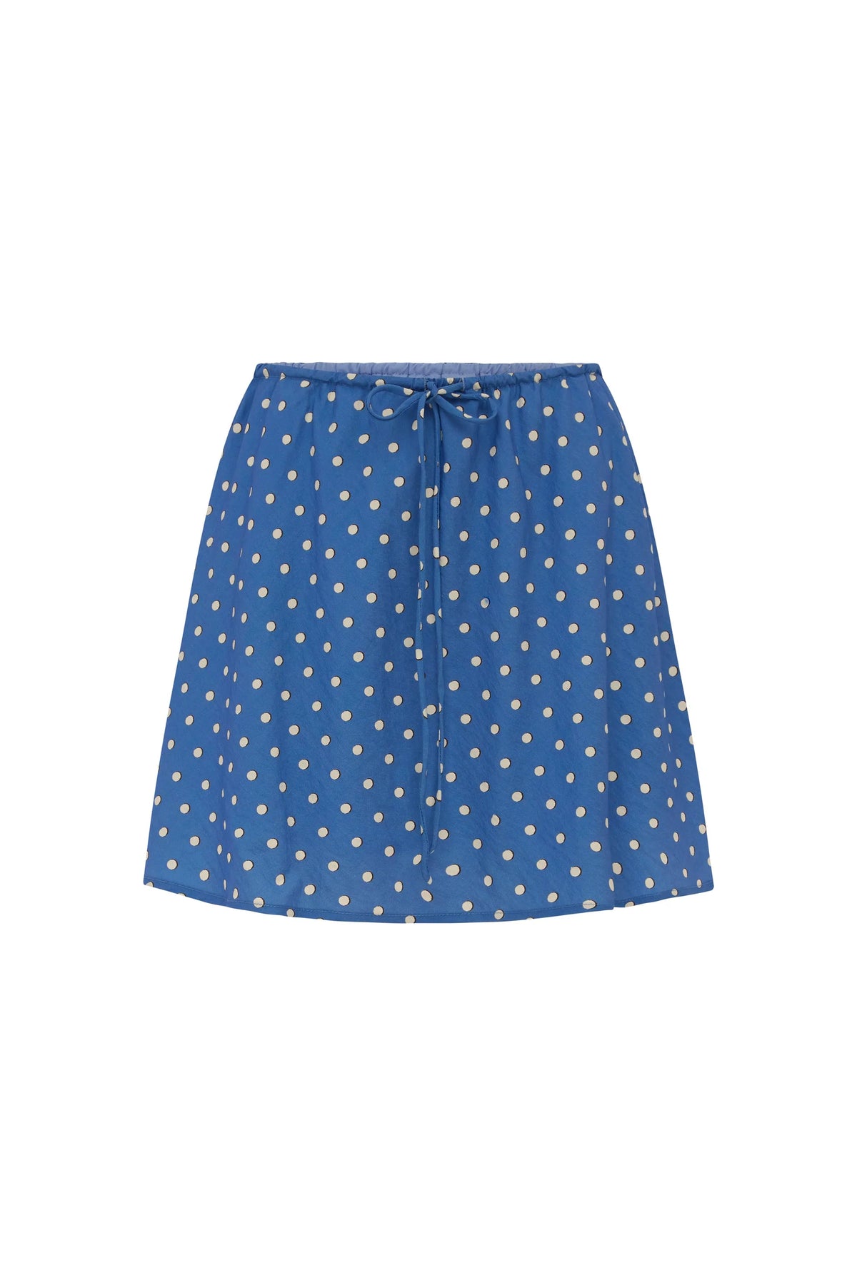 Frannie Silk Mini Skirt- Cornflower Spot