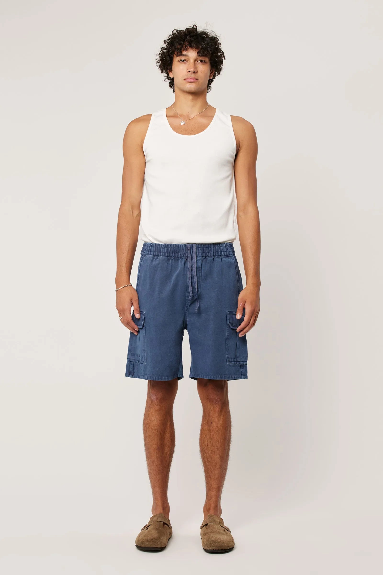 Rollas Cargo Short- Steele Blue