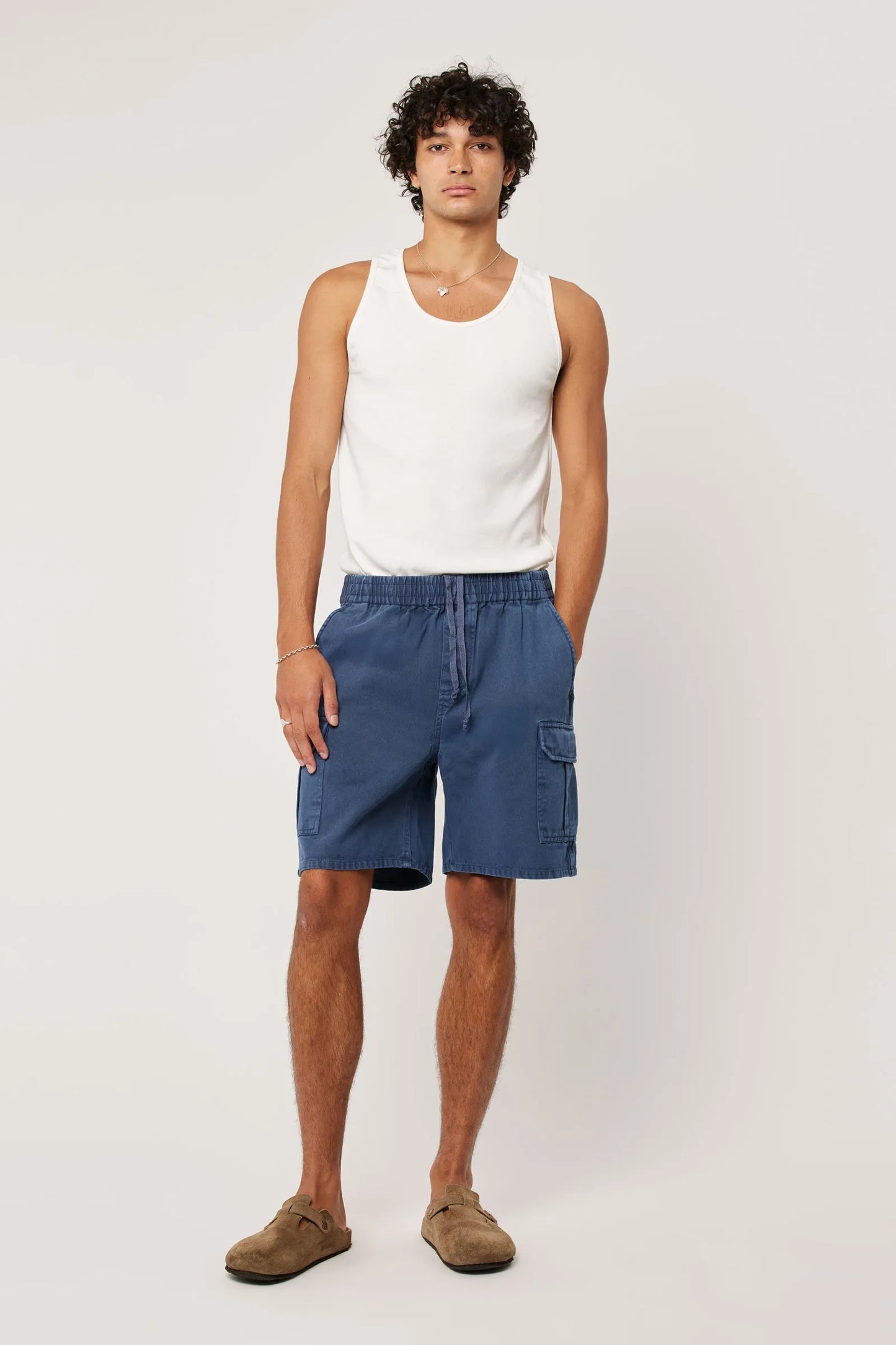 Tradie Cargo Short- Steele Blue