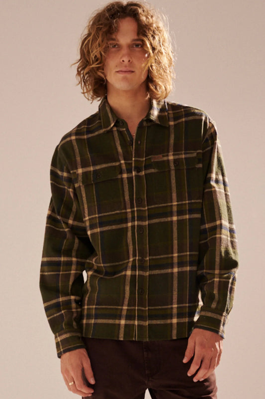 Trailer Check Shirt - Faded Army