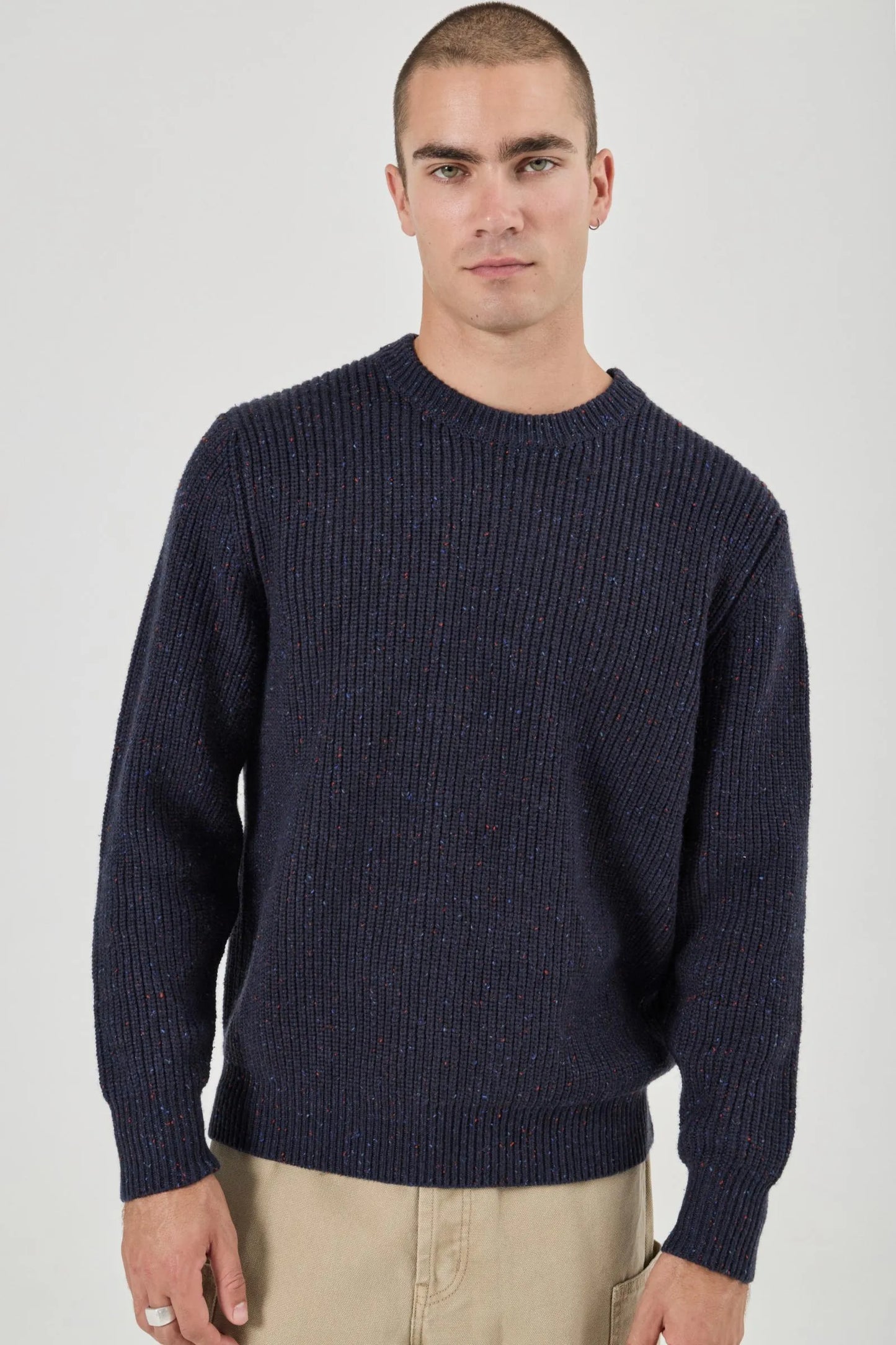 Fishermans Tweed Crew - Navy