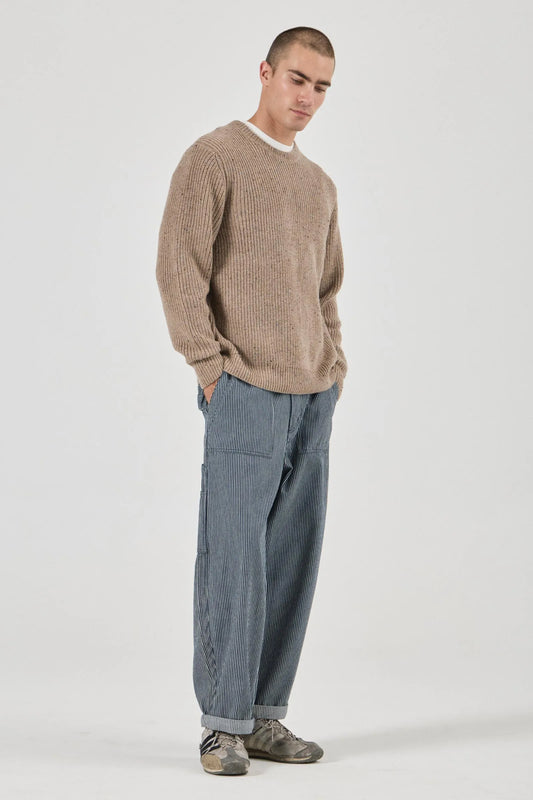 Fishermans Tweed Crew - Linseed