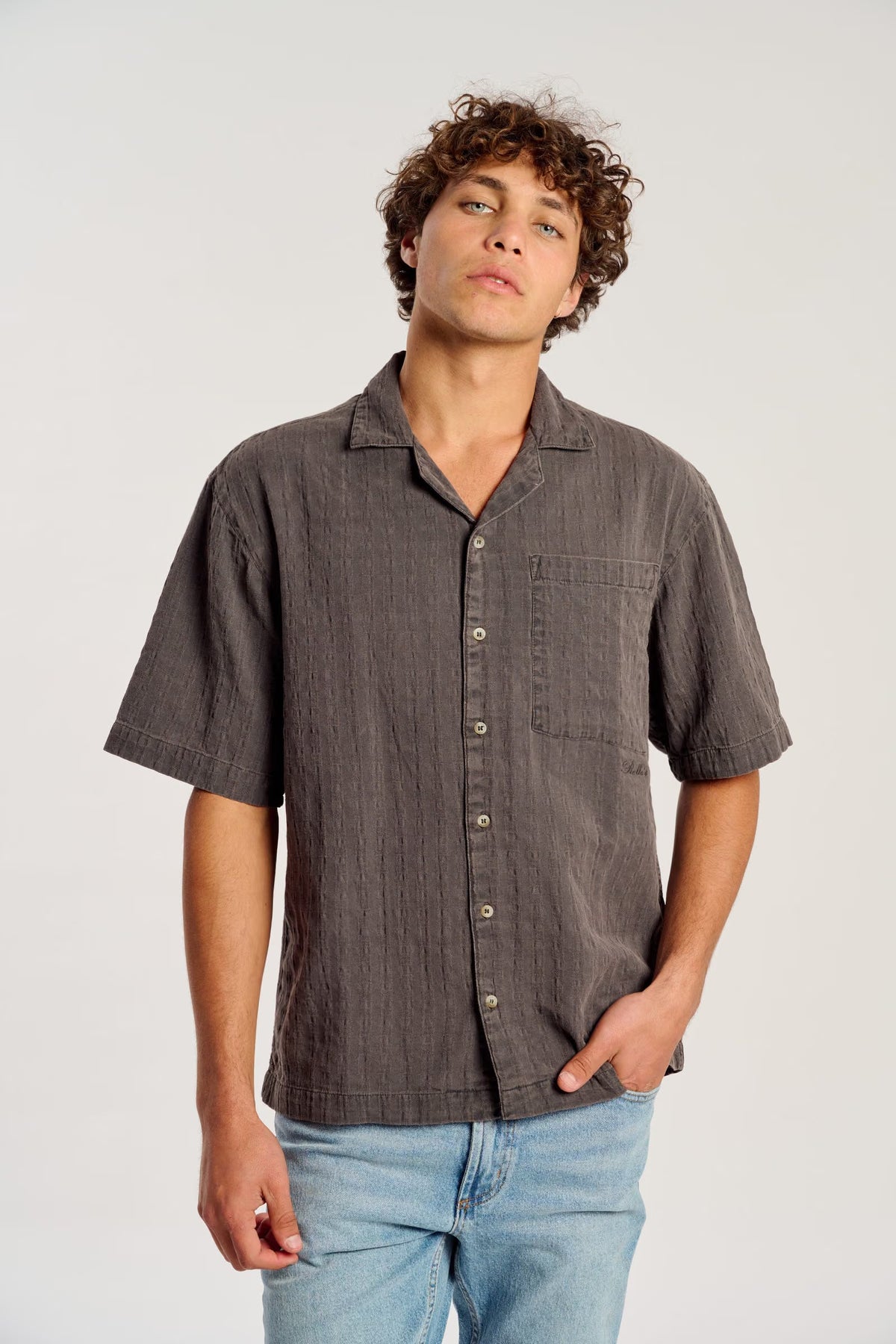 Signature Weave Bowler- Washed Black
