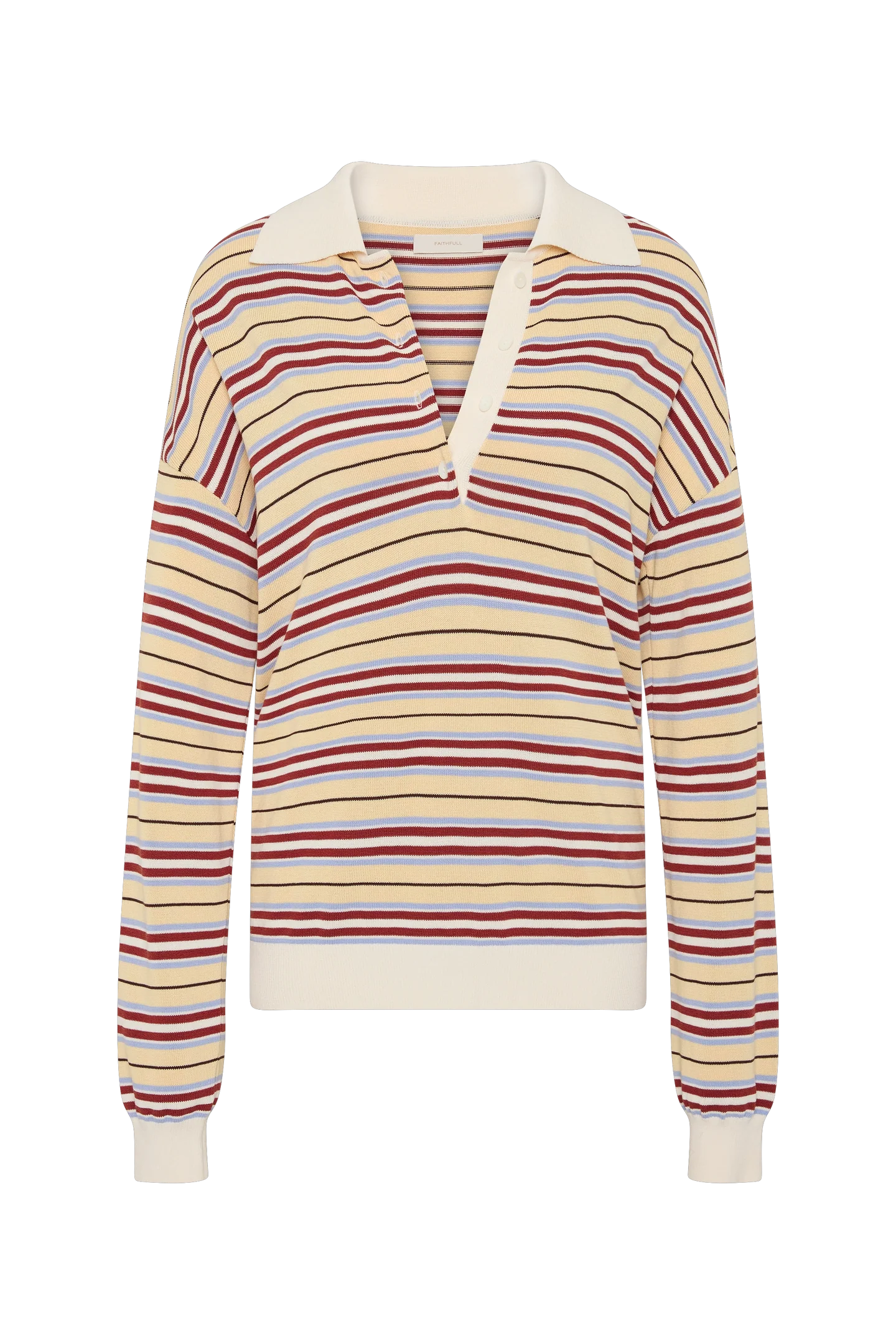 Harlow Oversized Polo- Cila Butter Stripe