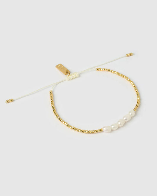 Seline Gold and Pearl Bracelet