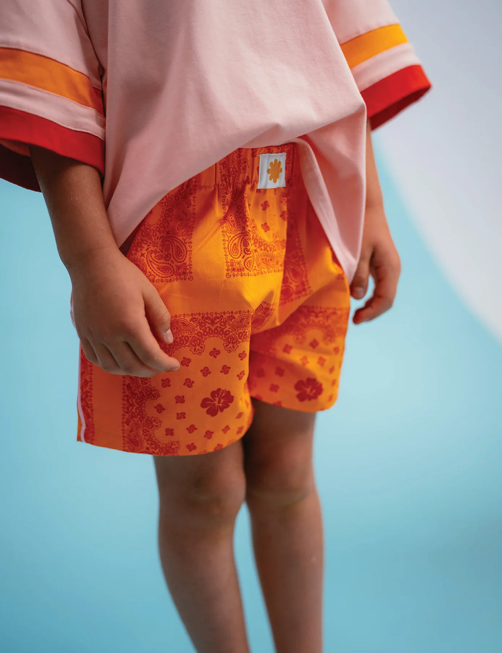 Twill Shorties- Tangerine