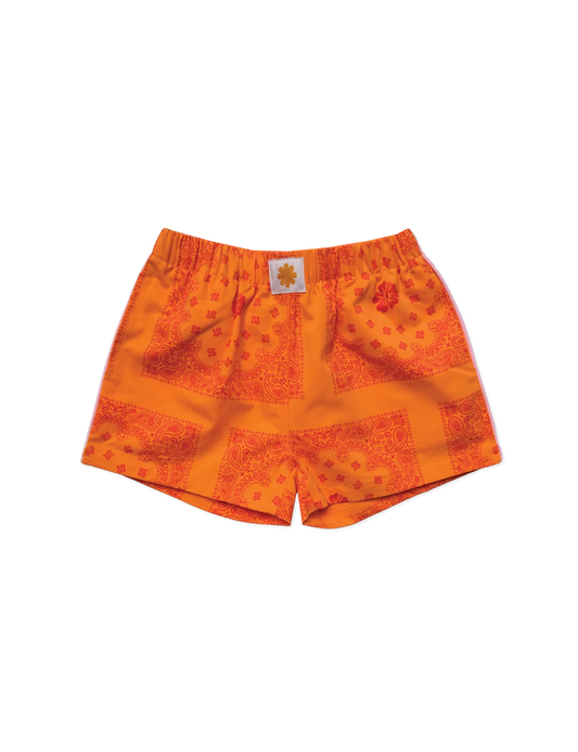 Twill Shorties- Tangerine