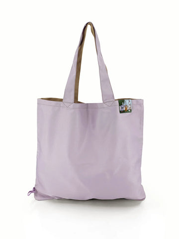 Love & Earth Shopping Bag- Lavender/Champagne