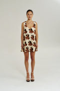 V Neck Mini Dress- Butter Fleur