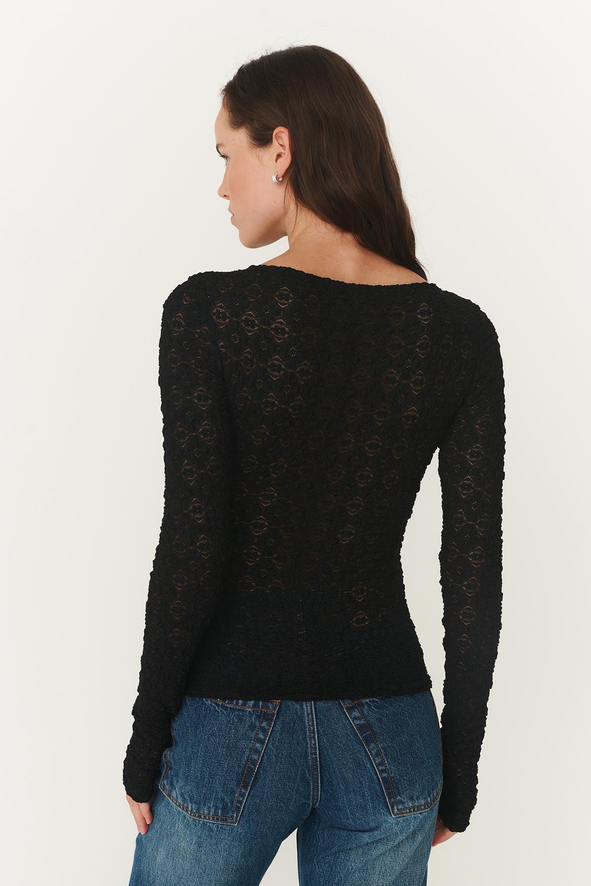 Samantha Clover Lace Top - Noir