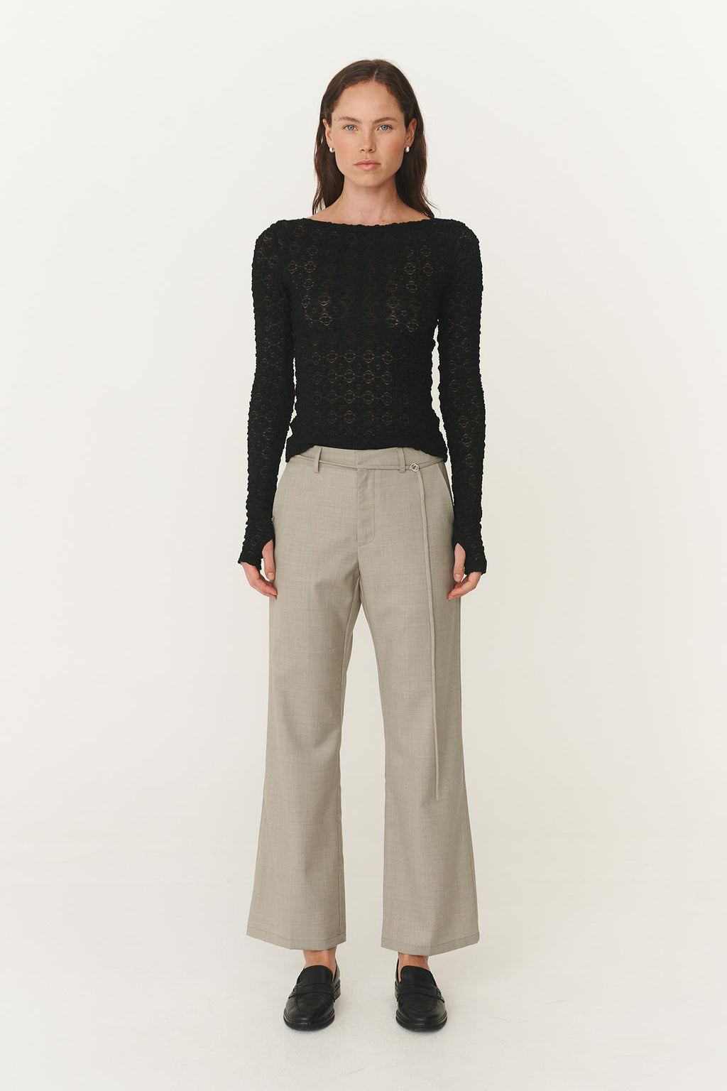 Samantha Clover Lace Top - Noir