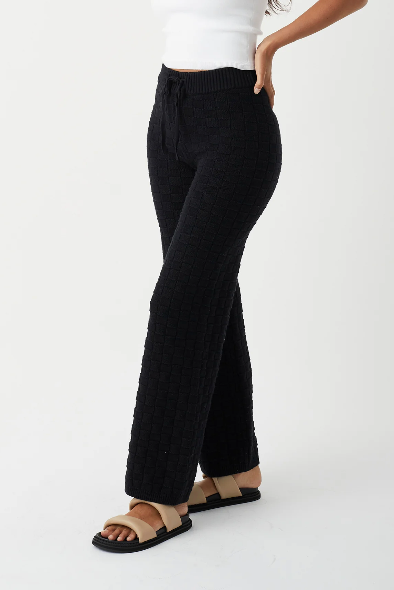 Sierra Organic Knit Pants - Black