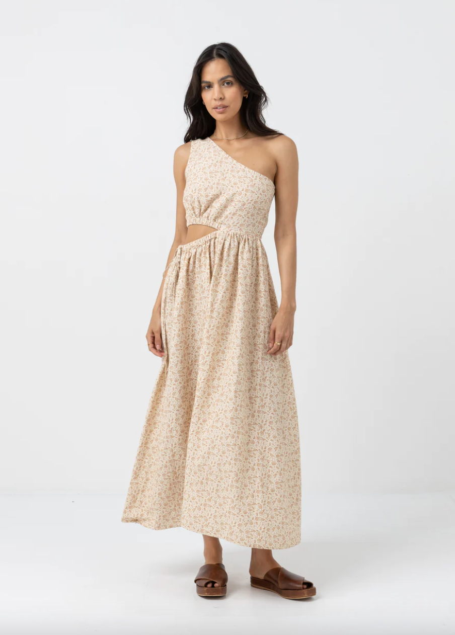 Nazare Paisley One Shoulder Maxi Dress