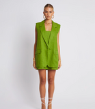 Sleeveless Blazer - Olive