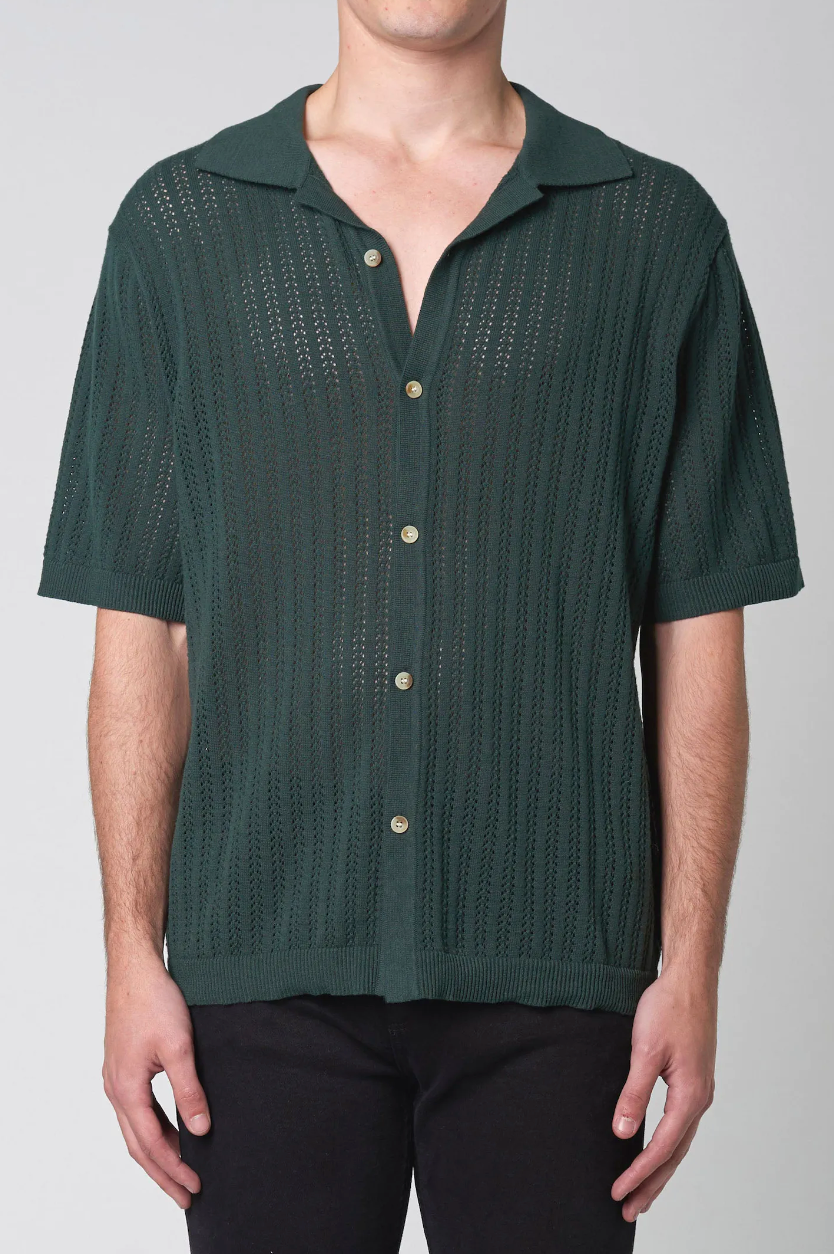 Bowler Knit Shirt - Thyme