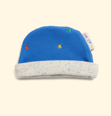 Ocean Blue Organic Baby Hat