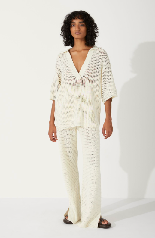 Milk Cotton Crochet Shirt – Florence and Threads