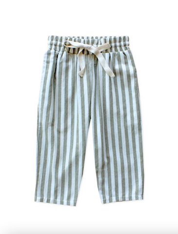 Stripe Pants - Olive