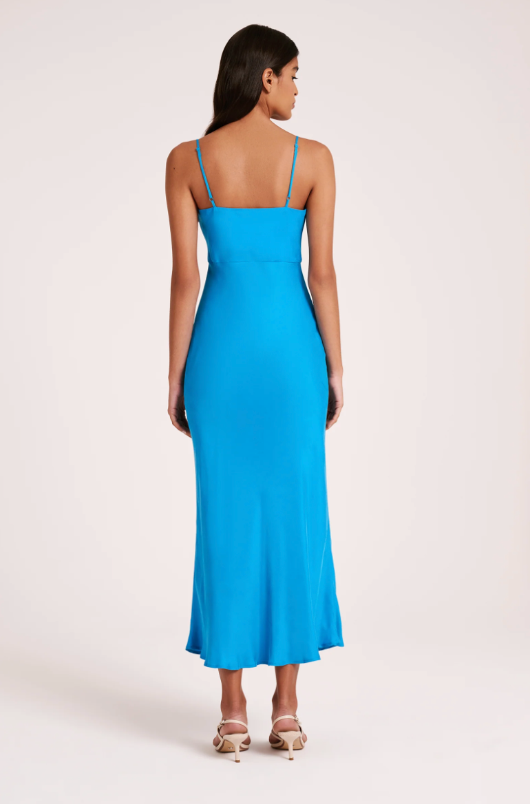 Lea Cupro Dress - Azure