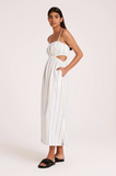 Yin Linen Dress - Azure Stripe