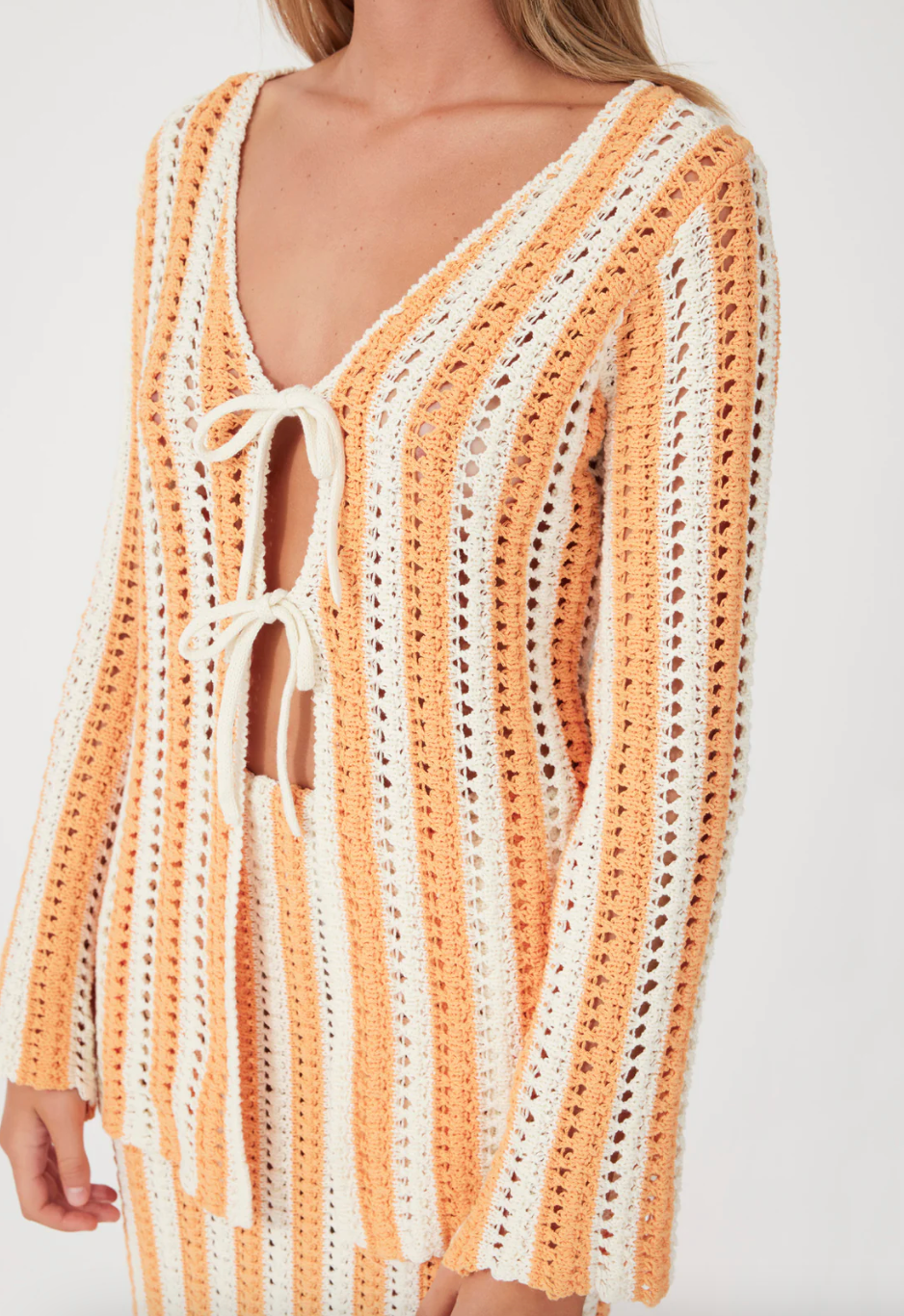 Golden Stripe Cotton Knit Top