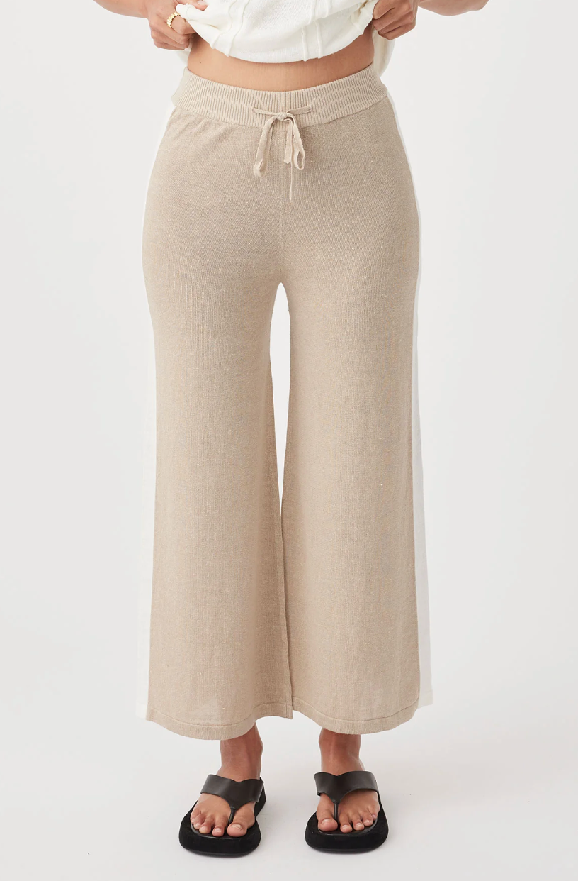 Larri Pant - Taupe & Cream