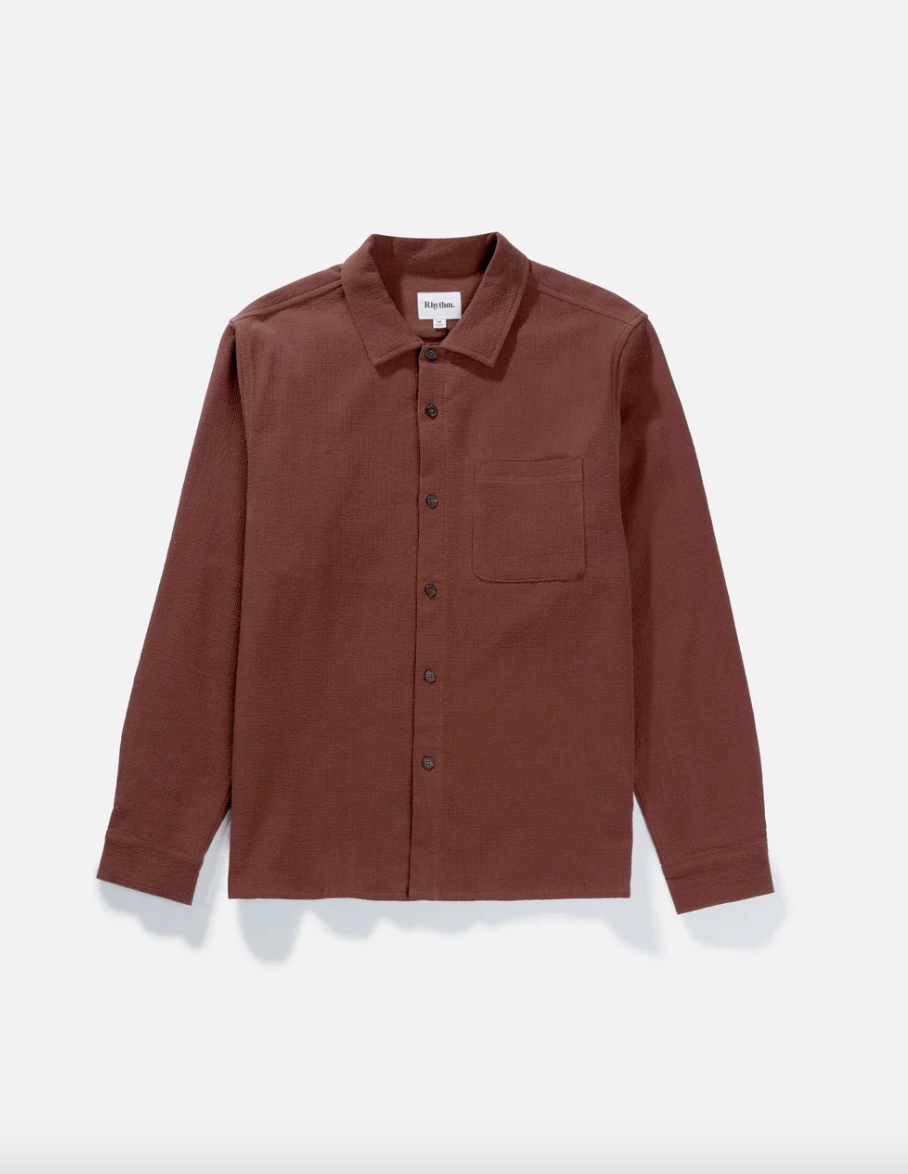 Textured LS Shirt - Clay